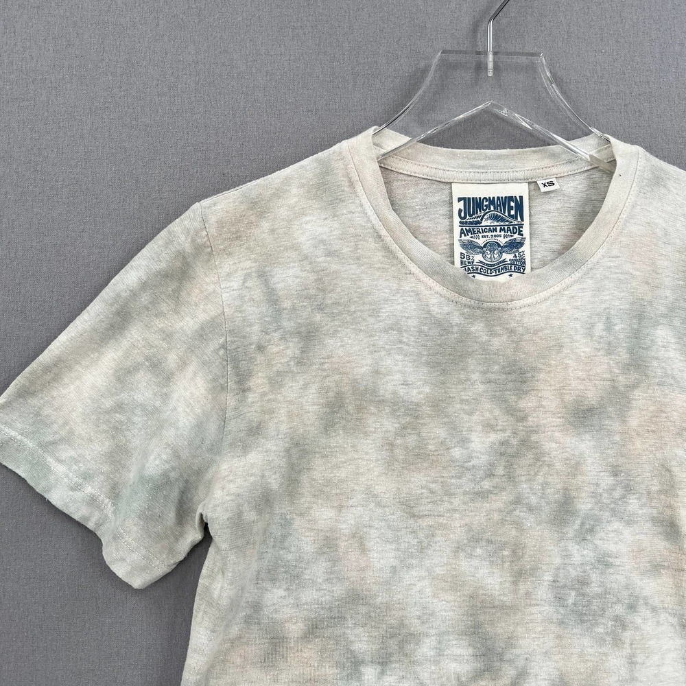 JUNGMAVEN Shirt Womens Men XS White Sage Tie Dye Tee Baja Unisex Crew Short - Picture 3 of 12